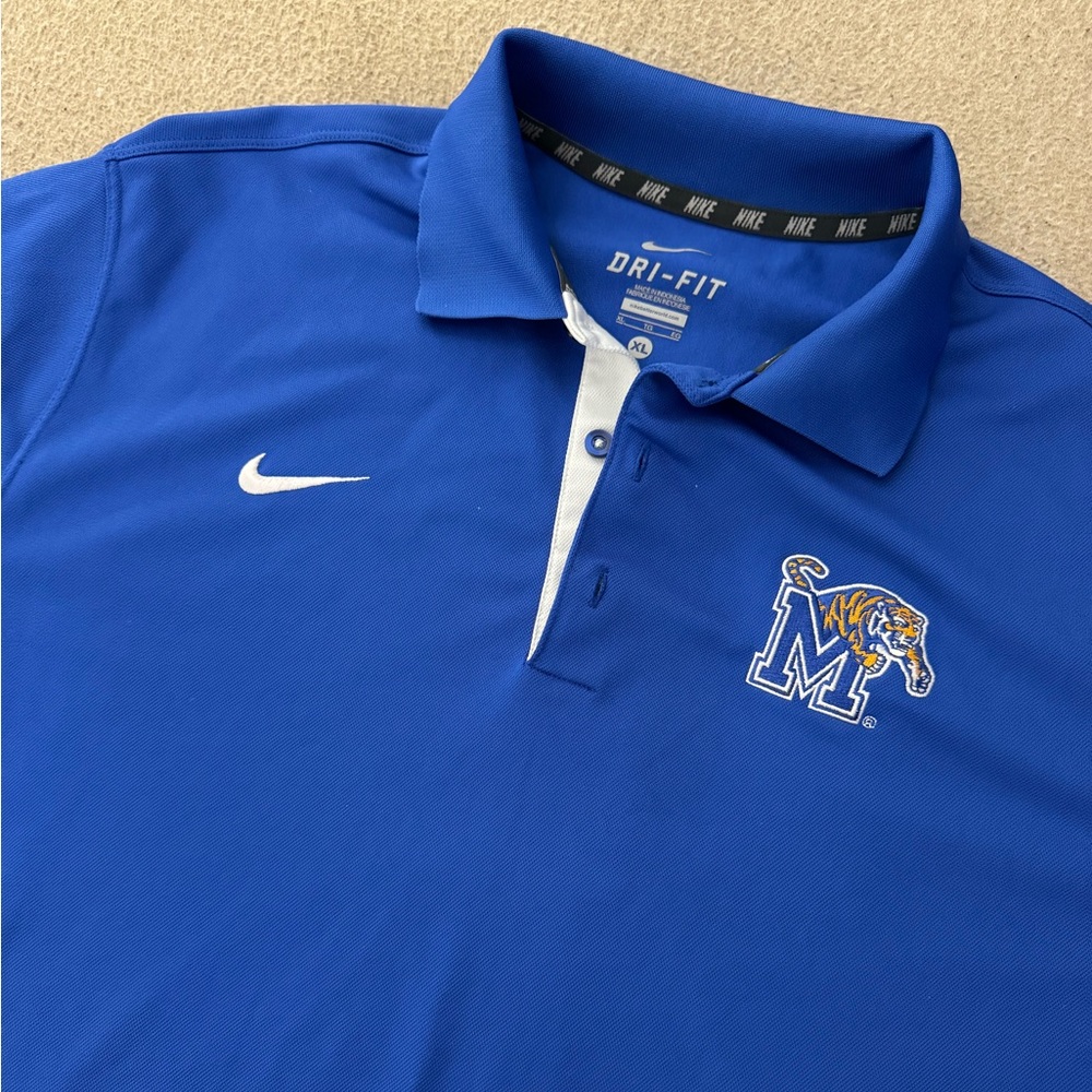 Nike Memphis Tigers Blue UV Collegiate Polo Men Size XL